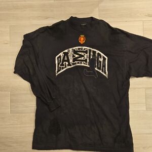 Balenciaga Skater Vintage Black Long Sleeve Tee